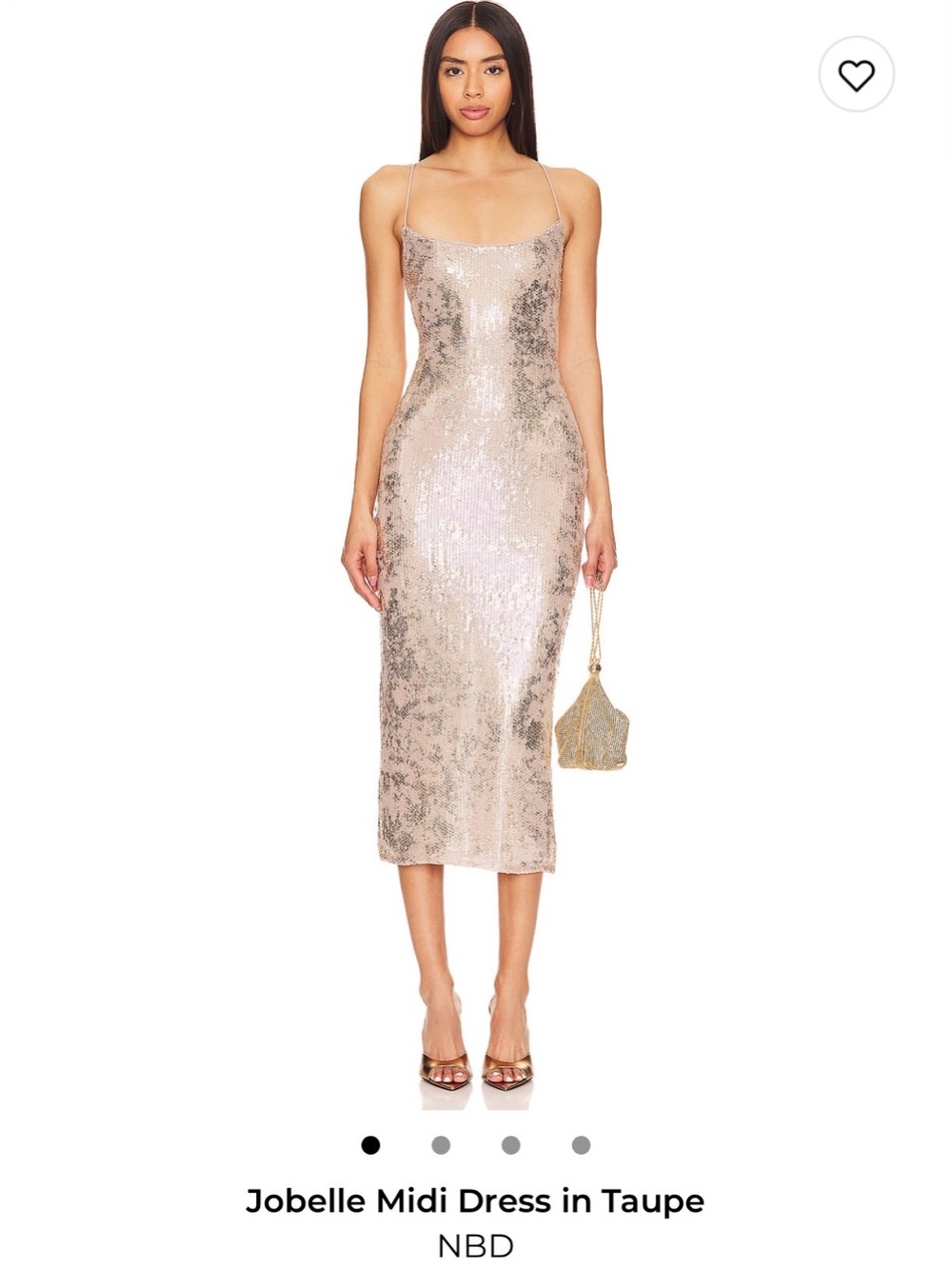 NBD Midi Dress in Taupe